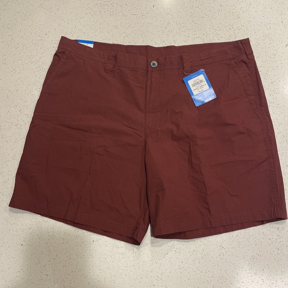 NWT Columbia Washed Out Classic Shorts Mens Regular Sz 42 Red Beach Club Golf